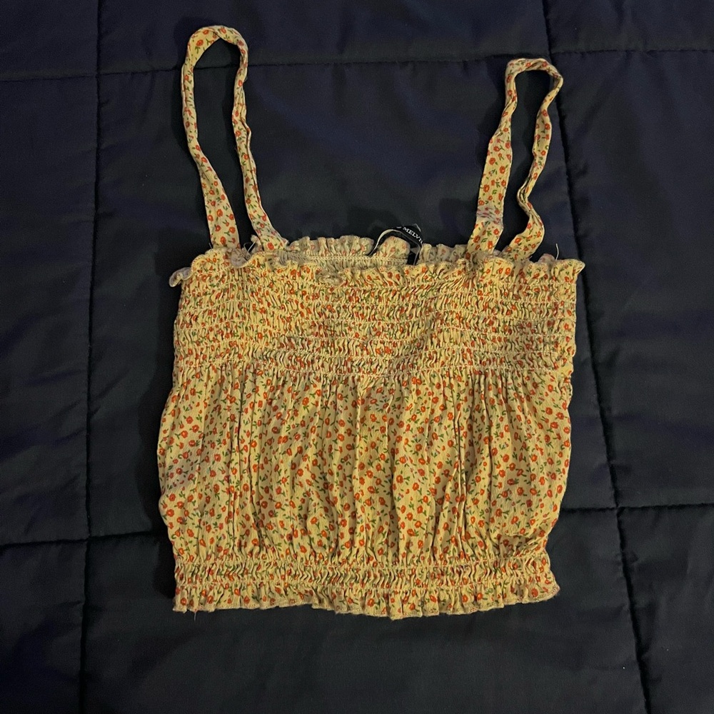 Brandy Melville yellow and red crop tank